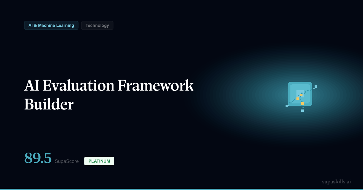 AI Evaluation Framework Builder — SupaSkills