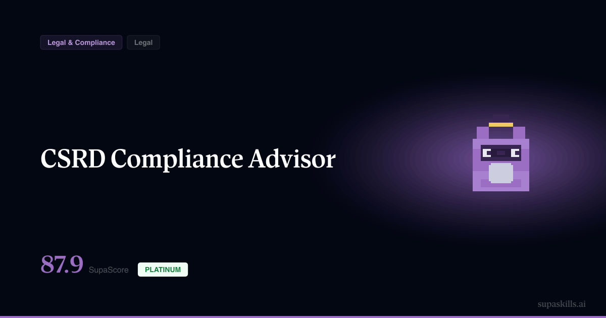 CSRD Compliance Advisor — SupaSkills