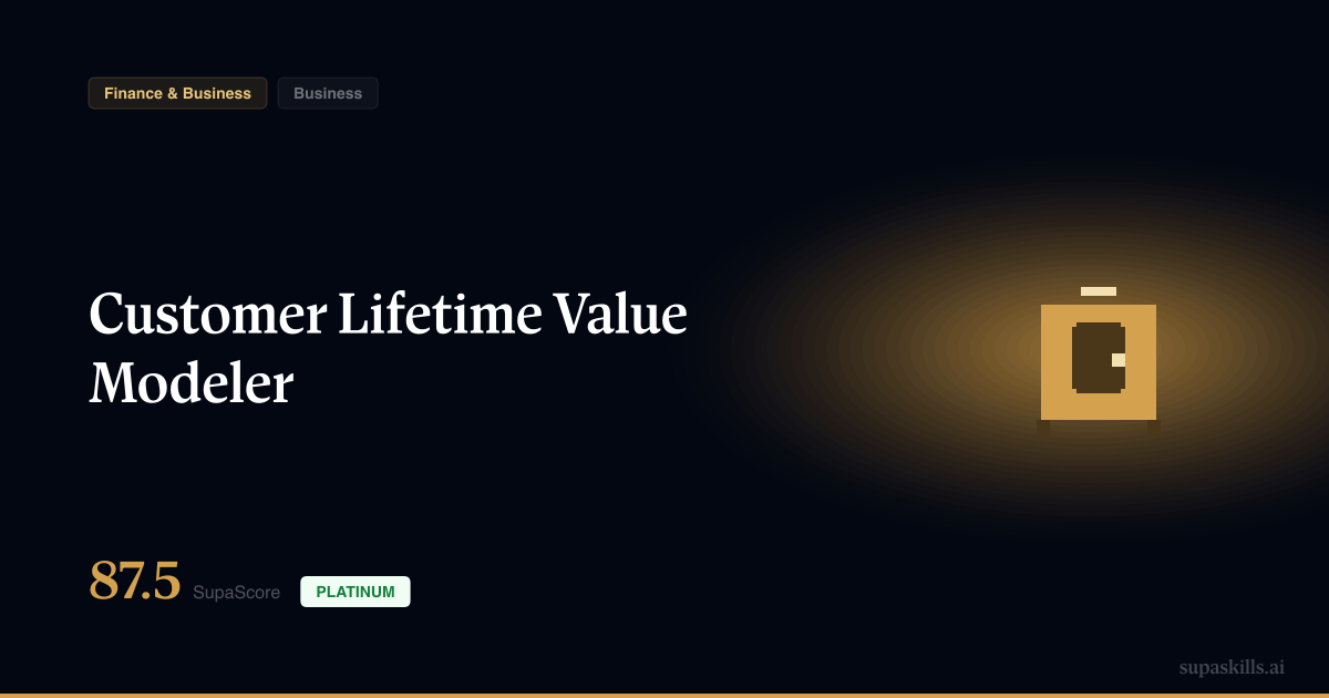Customer Lifetime Value Modeler — SupaSkills