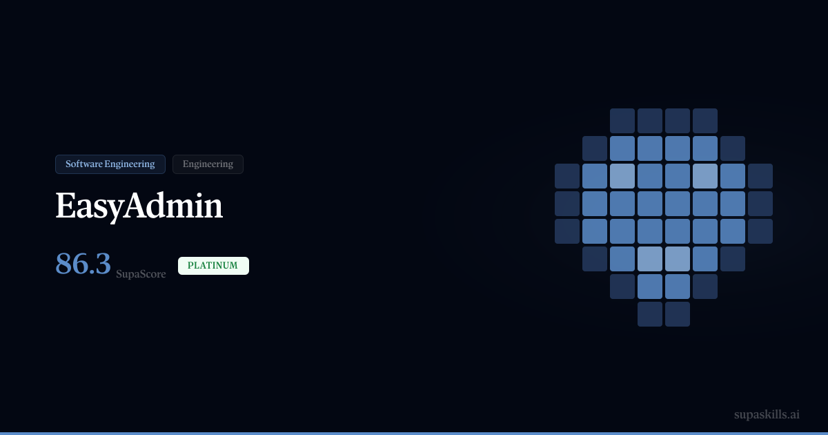 EasyAdmin — SupaSkills