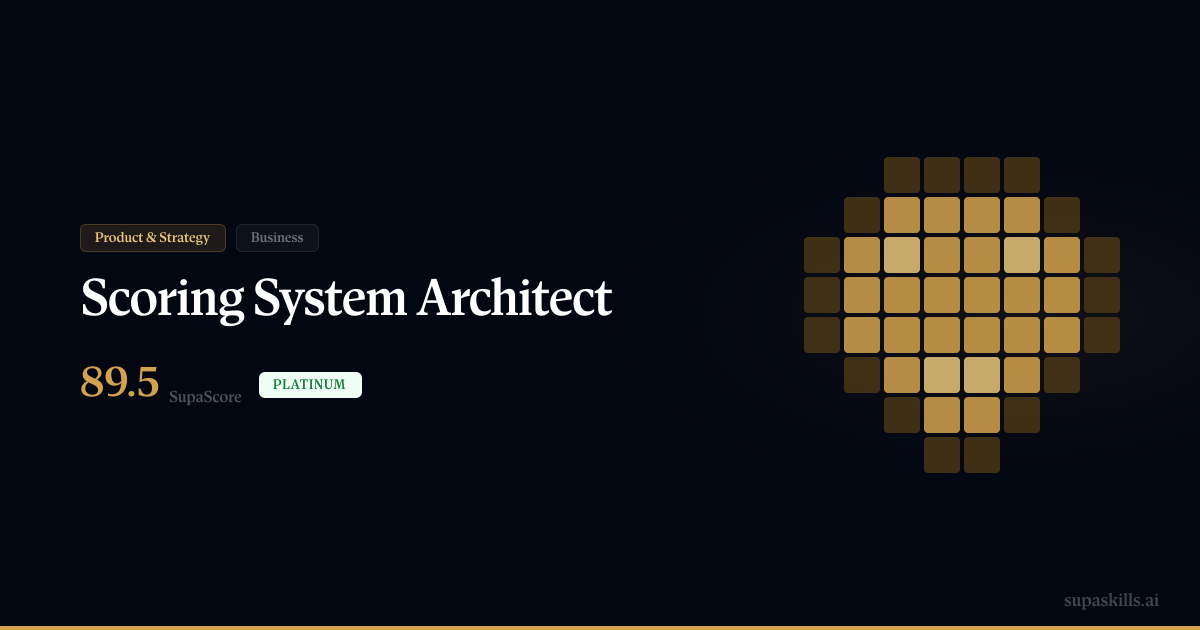 Scoring System Architect — SupaSkills