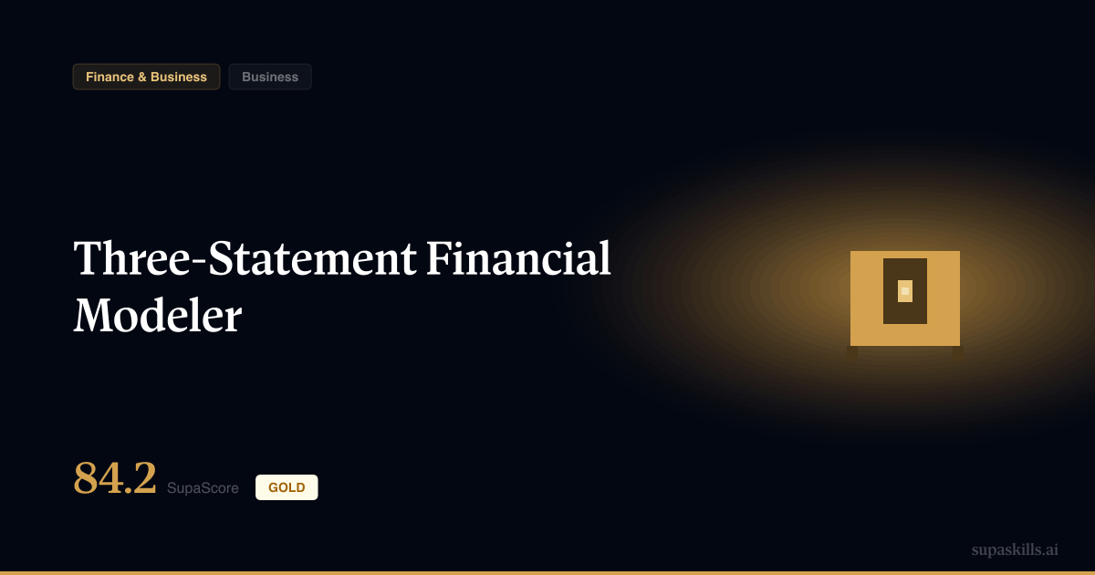 Three-Statement Financial Modeler — SupaSkills